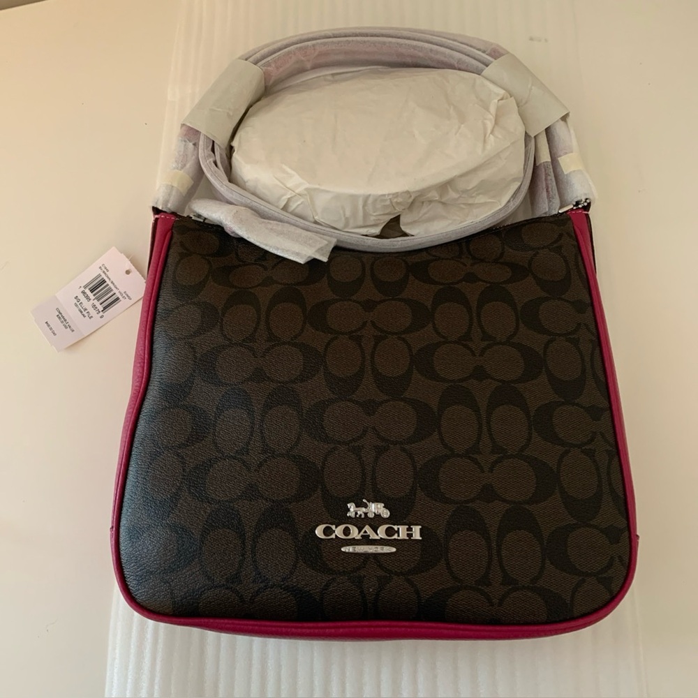 Coach Ellie File Bag Signature Canvas Crossbody ~NWT~ C1649 Brown Violet